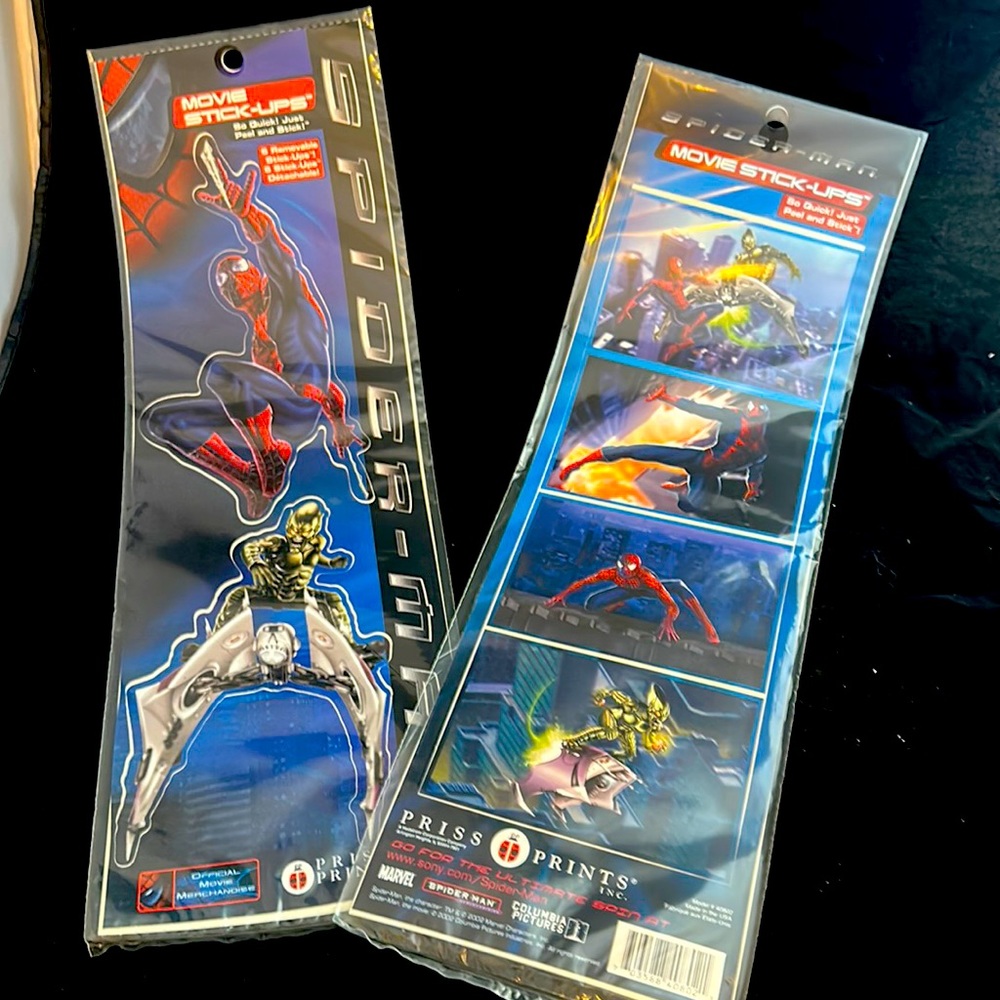 New in the package!! 6- Spider-Man Stick-Ups! Assorted Stick-ups included!!